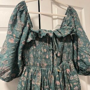 Free People Oasis Printed Midi in Jade